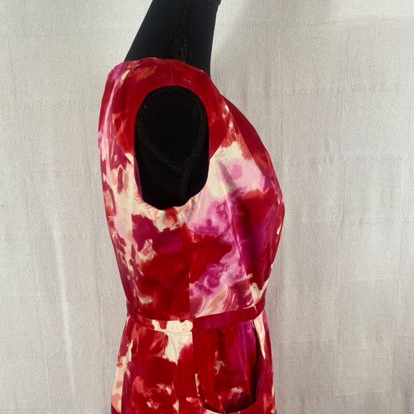 Adrianna Papell Red & Pink Sheath Dress Size 10 - Picture 7 of 16